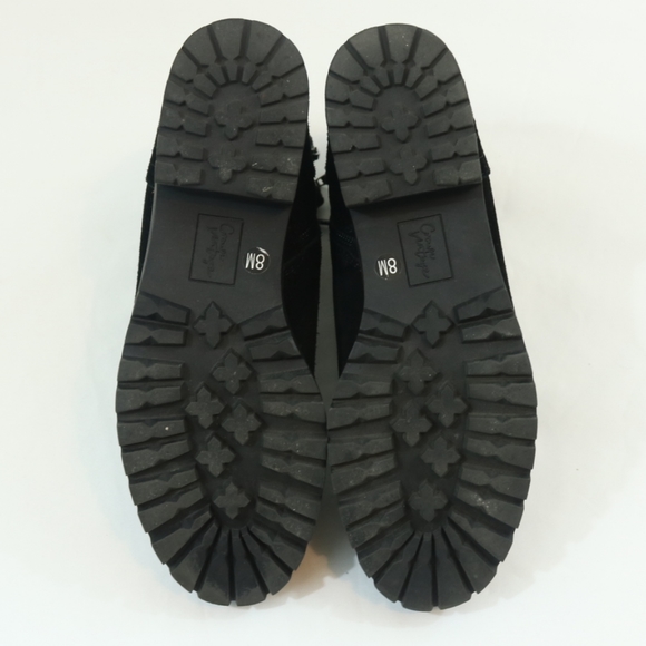 Crown Vintage Black Suede Leather Otter Combat Boots - Picture 8 of 8